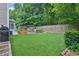 A well-maintained backyard with lush artificial grass and patio seating, ideal for outdoor activities at 1019 Avonley Creek Trce, Sugar Hill, GA 30518