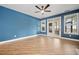 Bright living room with modern doors and windows at 214 Harmony Lake Dr, Canton, GA 30115