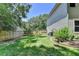 A fenced backyard with a well-maintained lawn. Privacy and space for outdoor activities at 2625 Harbor Point Ct, Cumming, GA 30041