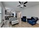 Open concept living room and kitchen area perfect for entertaining and spending time with Gathering and friends at 2625 Harbor Point Ct, Cumming, GA 30041
