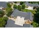 Aerial shot shows the home's roof, driveway, and landscaping at 3309 Raes Creek Rd # 13, Marietta, GA 30008