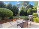 Lush backyard with a patio area and well-maintained landscaping, ideal for outdoor living at 10050 Lauren Hall Ct, Alpharetta, GA 30022