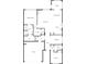Home floor plan revealing layout of the kitchen, dining room, bedrooms, and living spaces at 2838 Menton Rd, Powder Springs, GA 30127