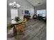 Cozy dining room with lots of natural light and updated flooring at 1447 Evanston, Marietta, GA 30062
