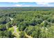 Aerial view of the property and surrounding lush greenery at 15 Miners Pt Se, Acworth, GA 30102