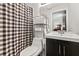 A modern bathroom with neutral tones, a sleek sink, and stylish fixtures at 2136 N Landing Way, Marietta, GA 30066