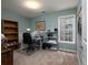 Office space featuring desk, shelves, and window with natural light; freshly painted light-green at 4601 Gann Sw Xing, Smyrna, GA 30082