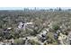 This aerial shot shows the property's location with the city skyline far in the background at 1448 N Highland Ne Ave, Atlanta, GA 30306