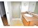 Bathroom vanity with a shower at 2172 Cold Springs Cir, Lithonia, GA 30058