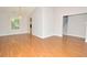 Bright living room with hardwood floors, fresh paint, and natural light at 2172 Cold Springs Cir, Lithonia, GA 30058