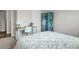 Stylish bedroom features modern décor, soft carpet, ample natural light, and study area at 2820 Aralynn Way, Atlanta, GA 30337