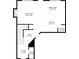 A home floor plan layout showing living room, kitchen, dining area, bath, foyer, and hall with dimensions at 2820 Aralynn Way, Atlanta, GA 30337
