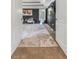 Bedroom featuring dark accent walls, a large mirror, carpet floors, and white doors at 4771 Moon Chase Dr, Buford, GA 30519