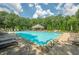Community pool with a gazebo, chairs, and plenty of surrounding trees at 3275 Cherry Oak Ln, Cumming, GA 30041