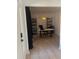 Office space with hardwood floors, a black curtain, desk, and shelving at 162 Camden Woods Dr, Dallas, GA 30157