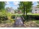View from the wooden bridge of backyard and home at 2500 Ashbourne Dr, Lawrenceville, GA 30043