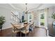 Elegant dining room with wood floors, chandelier lighting, and natural light at 2500 Ashbourne Dr, Lawrenceville, GA 30043