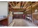 This large garage includes built in shelving, work areas, and garage door at 4847 Lakewood Dr, Acworth, GA 30101