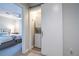 Conveniently located, in-unit laundry behind a modern sliding barn door at 1192 Cleburne Ne Ave, Atlanta, GA 30307