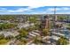 Stunning aerial view showcasing the neighborhood's mix of residential, commercial, and green spaces under a bright, partly cloudy sky at 3235 Roswell Road Ne # 508, Atlanta, GA 30305