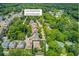 Aerial view of the community with mature trees near Lum Howell community park at 260 W Peachtree St, Norcross, GA 30071