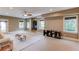 Spacious finished basement with plush carpet, recessed lights, and multiple windows at 260 W Peachtree St, Norcross, GA 30071