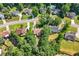 Aerial view of a neighborhood showcases the property's location, surrounded by lush greenery at 625 Chaseridge Dr, Mcdonough, GA 30253