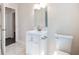 Bathroom featuring a new white vanity, sink, toilet, and neutral paint at 1560 Pontiac Se Pl, Atlanta, GA 30315