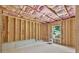 Unfinished basement with insulated ceiling and framing; includes window and dehumidifier at 5740 Zelkova Dr, Cumming, GA 30040