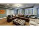 The finished basement features a large sectional couch, pool table, and recessed lighting at 1412 Lanier Ne Mnr, Atlanta, GA 30319