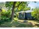 Backyard with a fire pit and lush greenery at 943 Rose Sw Cir, Atlanta, GA 30310