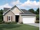Charming single-story home with neutral siding, manicured lawn and an attached two-car garage at 102 Bandimere Pkwy, Dallas, GA 30157