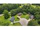 Aerial view of homesites and the surrounding trees in a private community at 35 Ravenwood Dr, Rockmart, GA 30153