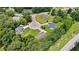 Aerial view of homesites and the surrounding trees in a private community at 35 Ravenwood Dr, Rockmart, GA 30153