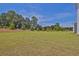 Lush backyard with expansive green space and mature trees at 611 Sugar Prairie Bnd, Lawrenceville, GA 30045