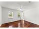 Bright bedroom with hardwood flooring, ceiling fan and natural light at 15 Vickwood Court Ne, Marietta, GA 30068