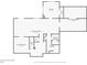 Floor plan of the basement with finished and unfinished spaces, a bathroom, and a closet at 15 Vickwood Court Ne, Marietta, GA 30068