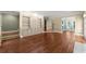 Living room with hardwood floors, built-in cabinets, and neutral paint colors at 15 Vickwood Court Ne, Marietta, GA 30068