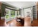 Inviting office with hardwood floors, built-in bookshelves, and bay windows at 15 Vickwood Court Ne, Marietta, GA 30068