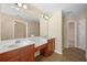 The primary bathroom features double sinks, a shower, and plenty of storage at 1768 Oakbrook Nw Ln # 9, Kennesaw, GA 30152