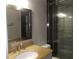 Bathroom featuring a large vanity, granite countertop and tiled shower at 4125 Fastnet Lane, Duluth, GA 30096