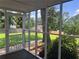 Enclosed back patio with a view of the fenced backyard at 1725 Spindle Top Sw Ct, Lilburn, GA 30047