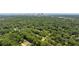 Scenic aerial shot of a neighborhood nestled among dense green trees, with a city skyline in the distance at 1355 Lockwood Sw Dr, Atlanta, GA 30311