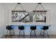 Bar with marble countertop and modern pendant lighting at 1355 Lockwood Sw Dr, Atlanta, GA 30311