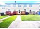 Backyard with grass and a small wood deck at 134 Odyssey Turn, Conyers, GA 30012