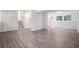 Finished basement with new flooring, bright walls, and staircase access at 3195 Newcastle Way, Snellville, GA 30039