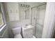 Cozy bathroom features a shower, vanity, and built in storage at 742 Starlight Ne Ct, Sandy Springs, GA 30342