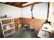 Interior of shed offers storage with shelves, pegboard walls and tools at 742 Starlight Ne Ct, Sandy Springs, GA 30342