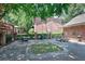 A tidy common area includes picnic seating, green space, and seating, surrounded by mature trees at 4266 Roswell Ne Rd # H4, Atlanta, GA 30342