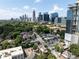 An aerial view of a residential area and the city skyline in the distance at 1029 Piedmont Ne Ave # 202, Atlanta, GA 30309